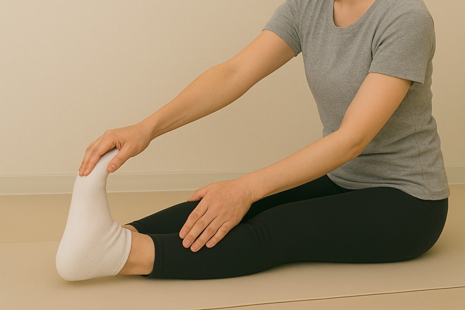 膝のストレッチ