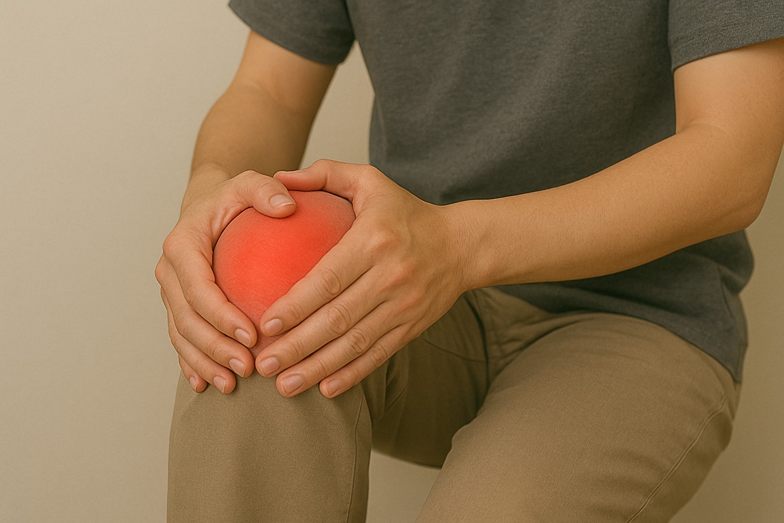 膝の痛みが生じる様子